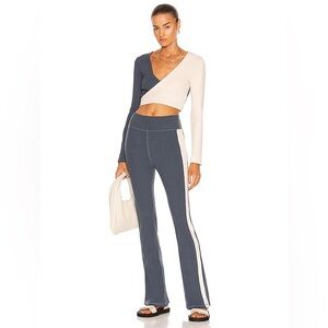 The Upside Luna Kyra Wrap Rib Flare Activewear Athleisure Set Size Medium EUC